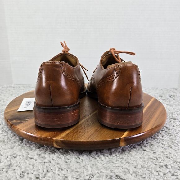 Cole Haan Grand Os Madison British Tan Brogue Office Career Wingtip Oxford Men 9 - Picture 2 of 13